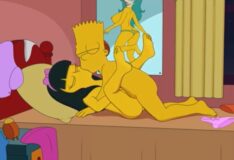 Bart Simpsons fodendo amiguinha da escola